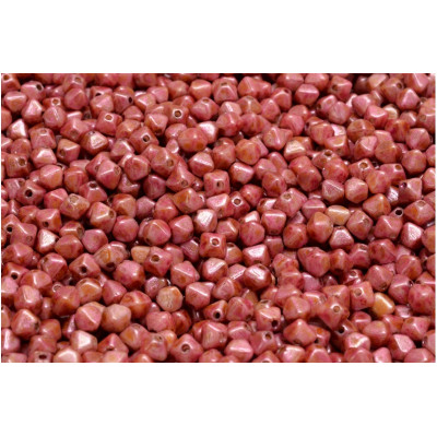 Pink Picasso Bicone Beads 4x4mm 65327 | Rutkovsky