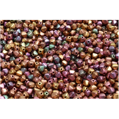 Bicone Beads 4x4mm Copper Iris 01640 | Czech Glass