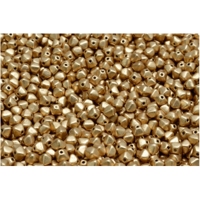 Czech Bicone Beads Matte Gold 00030-01710 4x4mm