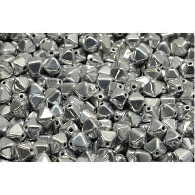 Bicone Beads 6x6mm Silver 00030-27000 | Rutkovsky