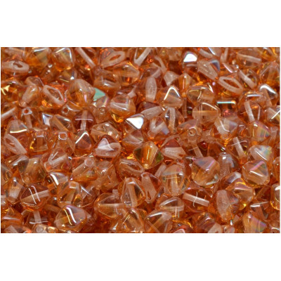 Amber Orange Bicone Beads 6x6mm 29121 | Rutkovsky