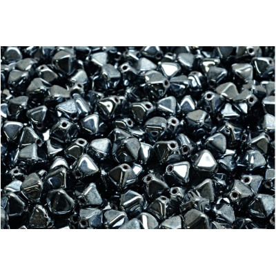 Czech Bicone Beads Hematite 23980-14400 6x6mm