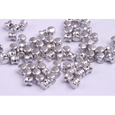Preciosa Pellet Beads 4x6mm Silver Bronz 00030/01700 | Glass Beads