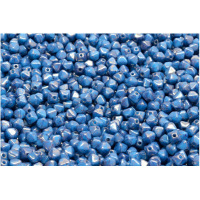 Blue Picasso Bicone Beads 4x4mm 63050-15496 | Rutkovsky