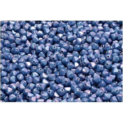Blue Luster Czech Glass Bicone Beads 4x4mm 63050-15001