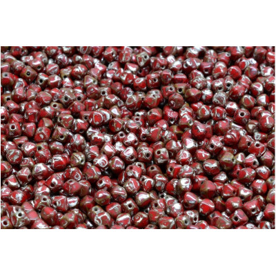 Czech Bicone Beads 4x4mm Siam Red 93200-43400