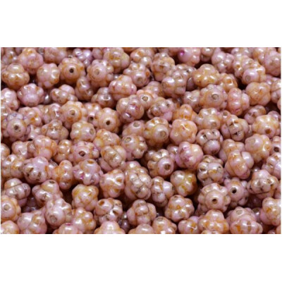 Mauve Spinner Beads 6x6mm Rutkovsky 02010-65323