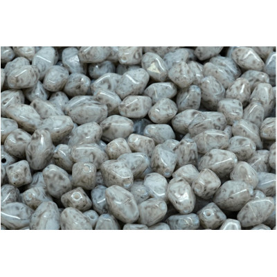 Long Bicone Beads 8x6mm Grey Marbled 02020-34312 | Rutkovsky
