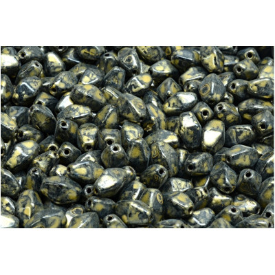 Long Bicone Beads 8x6mm Black Gold 23980-86720 | Rutkovsky
