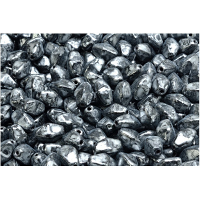 Long Bicone Beads Hematite 23980-86700 | Czech Glass