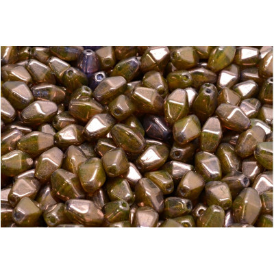 Long Bicone Beads 8x6mm Bronze Olive R0816-15726 | Rutkovsky