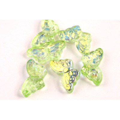 Butterfly Beads no. 5925 - Radiant Iridescent Lime Green