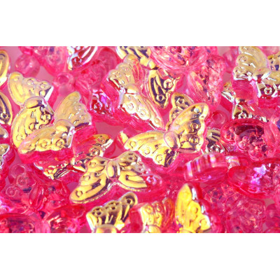 Butterfly Beads no. 5928 - Radiant Golden Fuchsia Petal