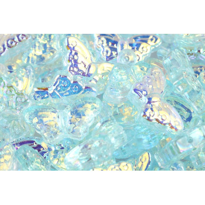 Butterfly Beads no. 5929 - Iridescent Ethereal Sky Blue