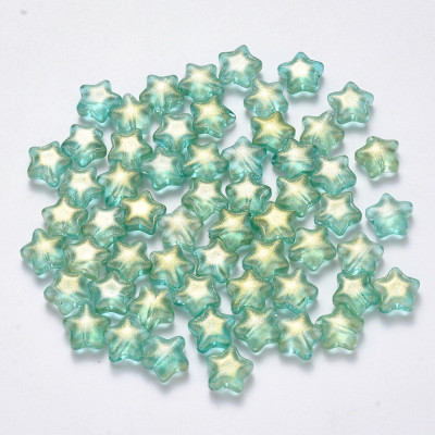 Star Beads no. 6051 - Glimmering Mint Nebula