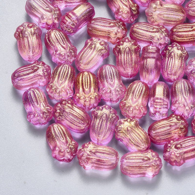 Bud Beads no. 6059 - Gilded Rose Garden Pink