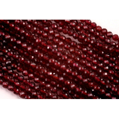 Faceted Mineral Beads Garnet no. 357 - Deep Crimson Velvet