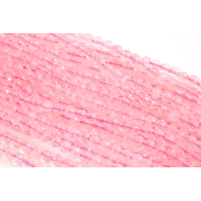 Faceted Mineral Beads Rose Quartz no. 358 - Soft Romantic Petal Pink