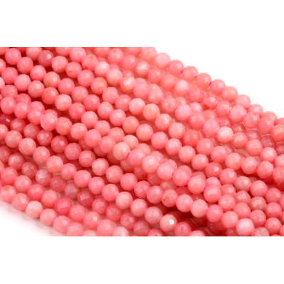 Faceted Pink Opal Mineral Beads no. 361 - Romantic Blush Rose Petal