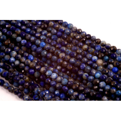 Faceted Mineral Lapis Lazuli Beads no. 366 - Deep Celestial Night Blue