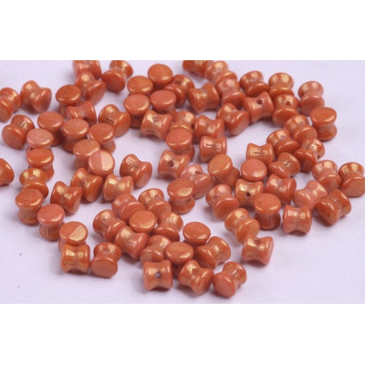 Preciosa Pellet par Puca Beads 4x6mm Chalk Ruby Luster 14497 | 30pcs