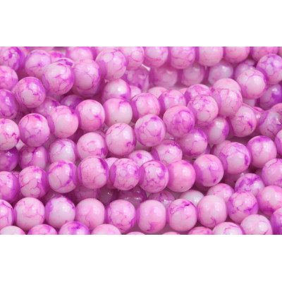 Bead Rounds no. 3972 - Orchid Veined Rose Bloom