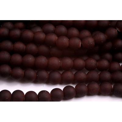 Round glass beads no. 2547 - Deep Mahogany Velvet
