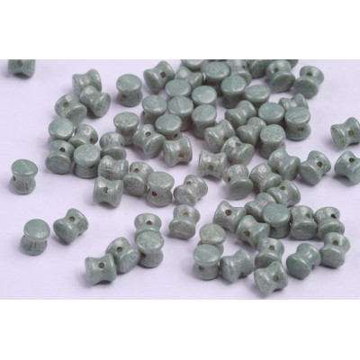 Pellet Preciosa 4x6mm Chalk Green Luster 03000/14459 | Czech Beads