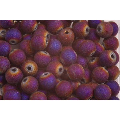 Round beads no. 2534 - Galactic Twilight Violet Bronze