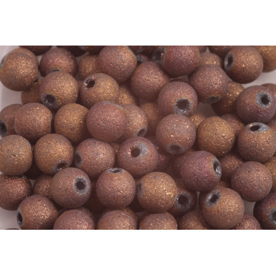 Round beads no. 2535 - Rustic Antique Bronze Sand