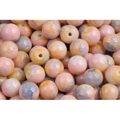 Round glass beads no. 4575 - Sunset Peach Stone