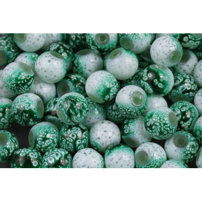 Bead rounds no. 4317 - Misty Forest Moss Green