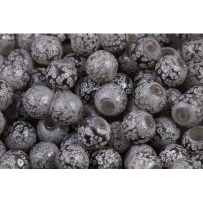 Round glass beads no. 4320 - Midnight Galaxy Speckle