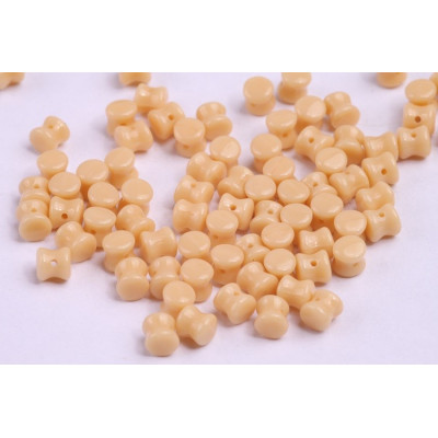 Preciosa Pellet Beads 4x6mm Beige Opaque 13020 | Czech Glass