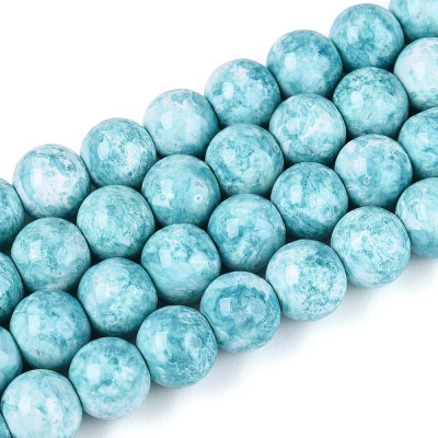 Round Beads no. 5704 - Oceanic Lagoon Marble