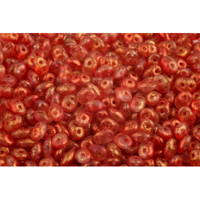 Matubo SuperDuo Red Gold Luster 00030/54212 | Czech Glass Beads