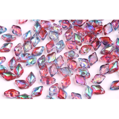 Matubo GemDuo 8x5mm Summer Rainbow Dark Violet 48113 | Czech Beads