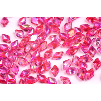 Matubo GemDuo 8x5mm Summer Rainbow Pink 00030/48120 | Czech Glass