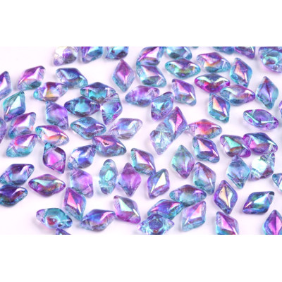 Matubo GemDuo 8x5mm Summer Rainbow 48123 | Czech Glass Beads