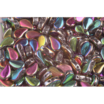 Paisley Duo no. 151 - Vibrant Iridescent Rainbow Vitrail