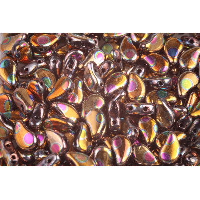 Paisley Duo no. 155 - Iridescent Sunset Rainbow Dot