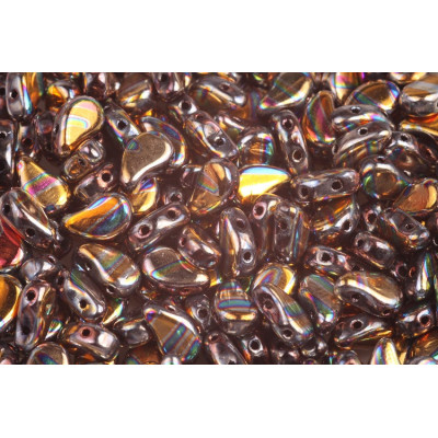 Paisley Duo - no. 156 - Iridescent Jet Rainbow Glow