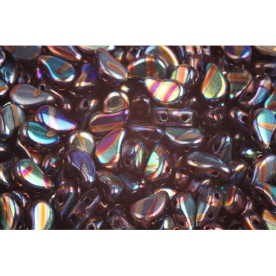 Paisley Duo no. 161 - Iridescent Summer Rainbow Jet