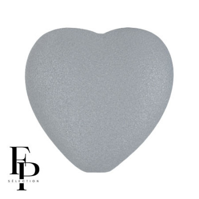 15mm Matte Grey Czech Glass Heart Beads - FP Selection
