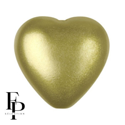 Czech Glass Heart Beads 15x16mm - Pastel Lime Green (4pcs)