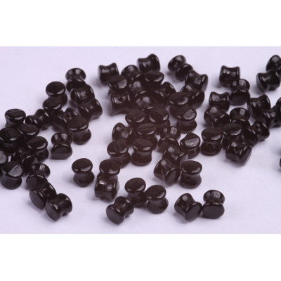 Czech Preciosa Pellet Beads 4x6mm Opaque Jet Black 23980