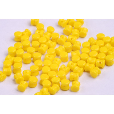 Czech Pellet Beads 4x6mm Yellow Opaque 83120 | Preciosa Glass