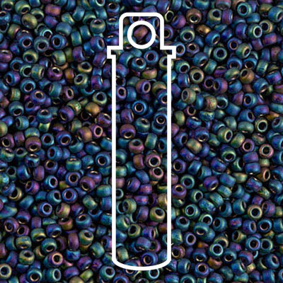 MIYUKI Round 11/0 N. 570 MATTE BLACK AB