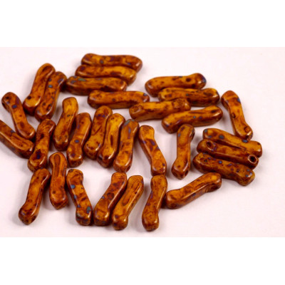 Matubo Z Beads 10mm Brown Picasso 83120/86805 | Czech Glass