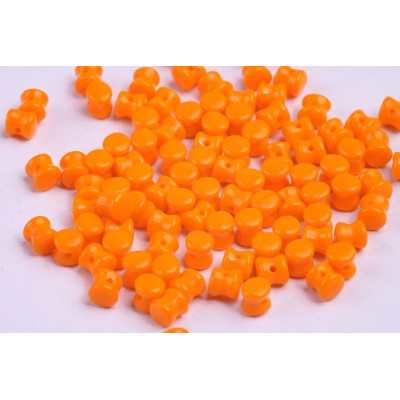 Czech Glass Pellet Beads Orange Opaque 93120 4x6mm | Preciosa